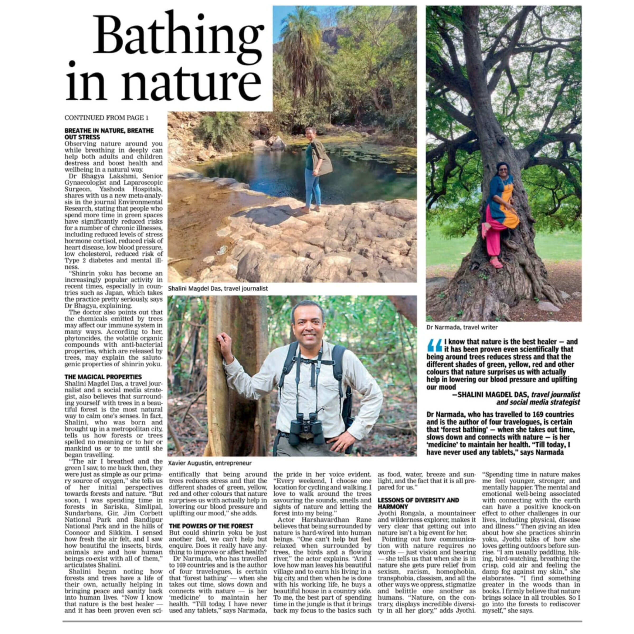 Bathing in nature Dr Bhagya Laxmi Gynecologist