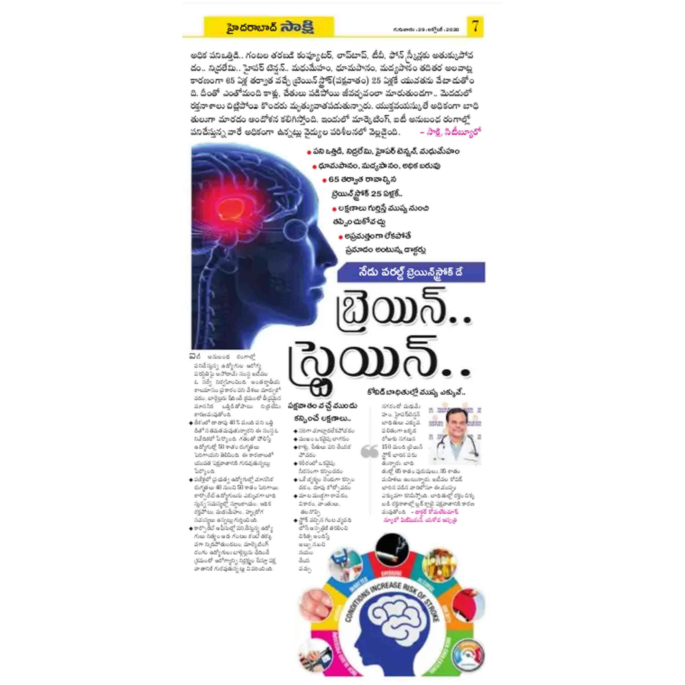 Causes and Symptoms of Brain Stroke - Dr. R. N. Komal Kumar, Consultant Neurologist