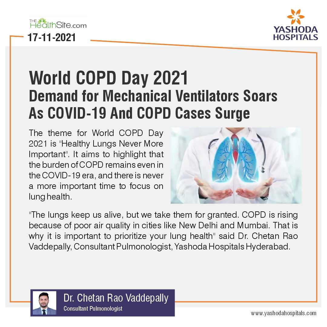 Demand for mechanical ventilators soars as COVID-19 and COPD cases surge