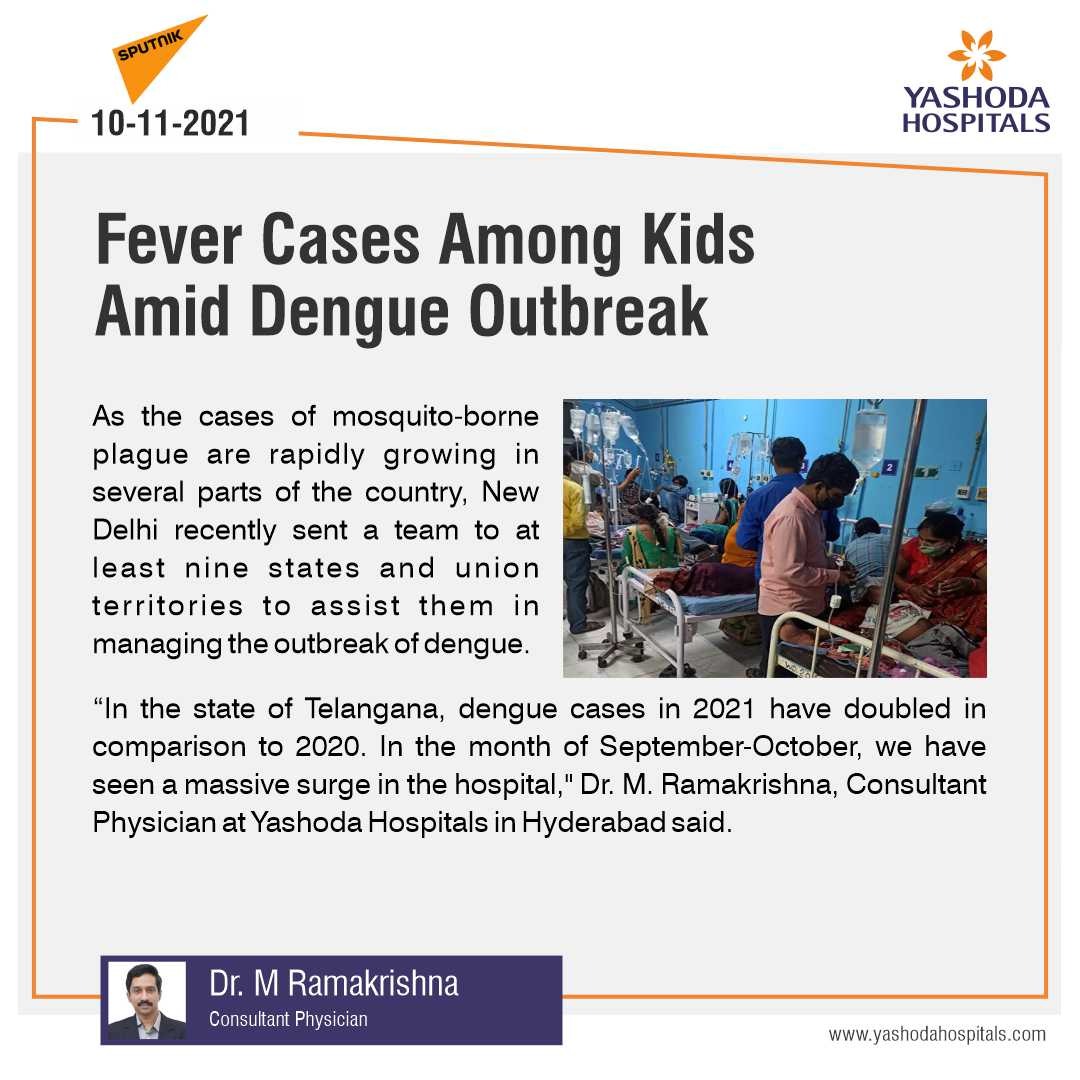 During Dengue outbreak fever cases among kids