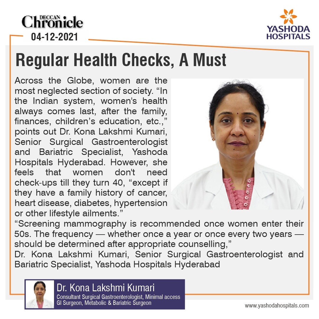 Regular health check-up is important