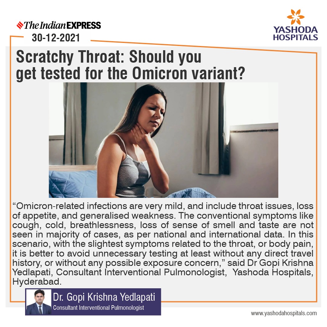 Scratchy Throat: Should you get tested for the Omicron Variant
