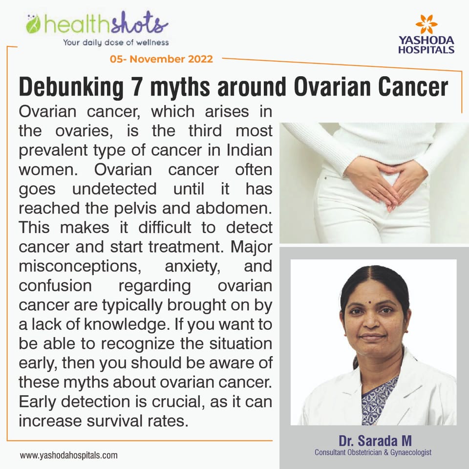 Ovarian Cancer is the third most prevalent type of cancer in Indian women.